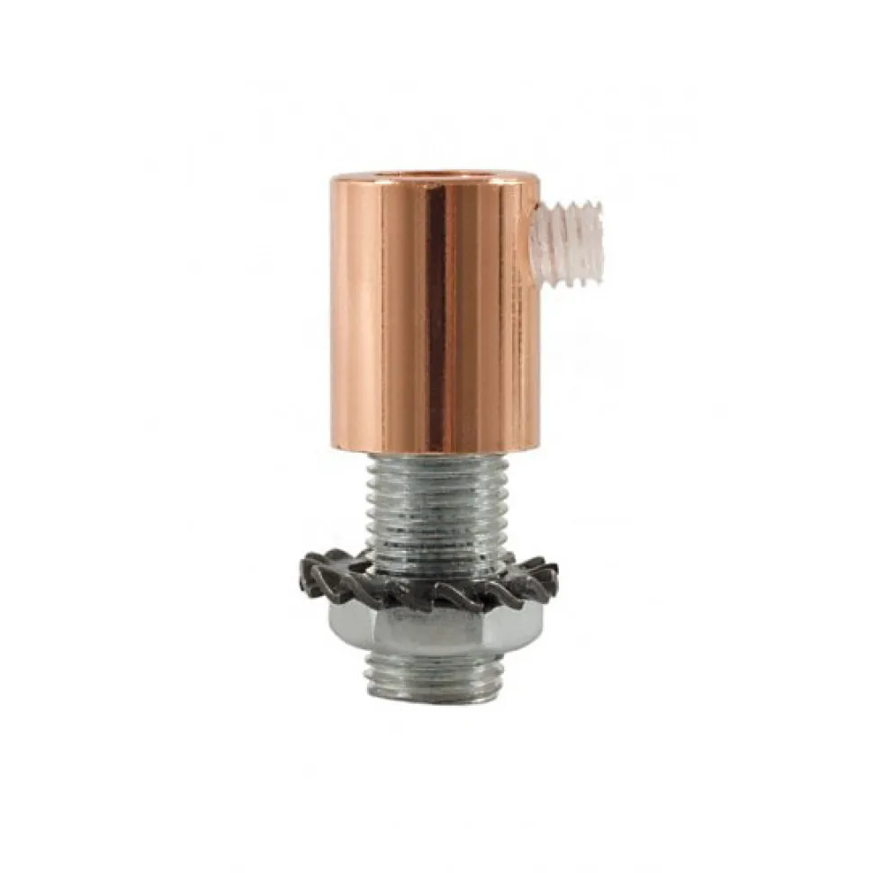 Serre-Câble Cylindrique Métal Cuivré avec Tige Écrou et Rondelle - Accessoires de Fixation Métalliques