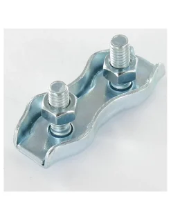 Serre-câble plat duplex Acier zingué Câble De 4 - 5 pièces