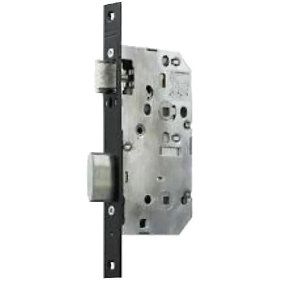Serrure à larder D455 clé I axe 50mm bout rond finition noir sans gâche - VACHETTE - 22700000