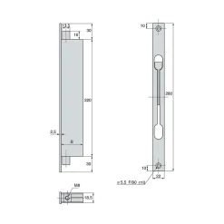 Serrure 2 points à levier 41mm Variaxe - STREMLER - 1223.41.0