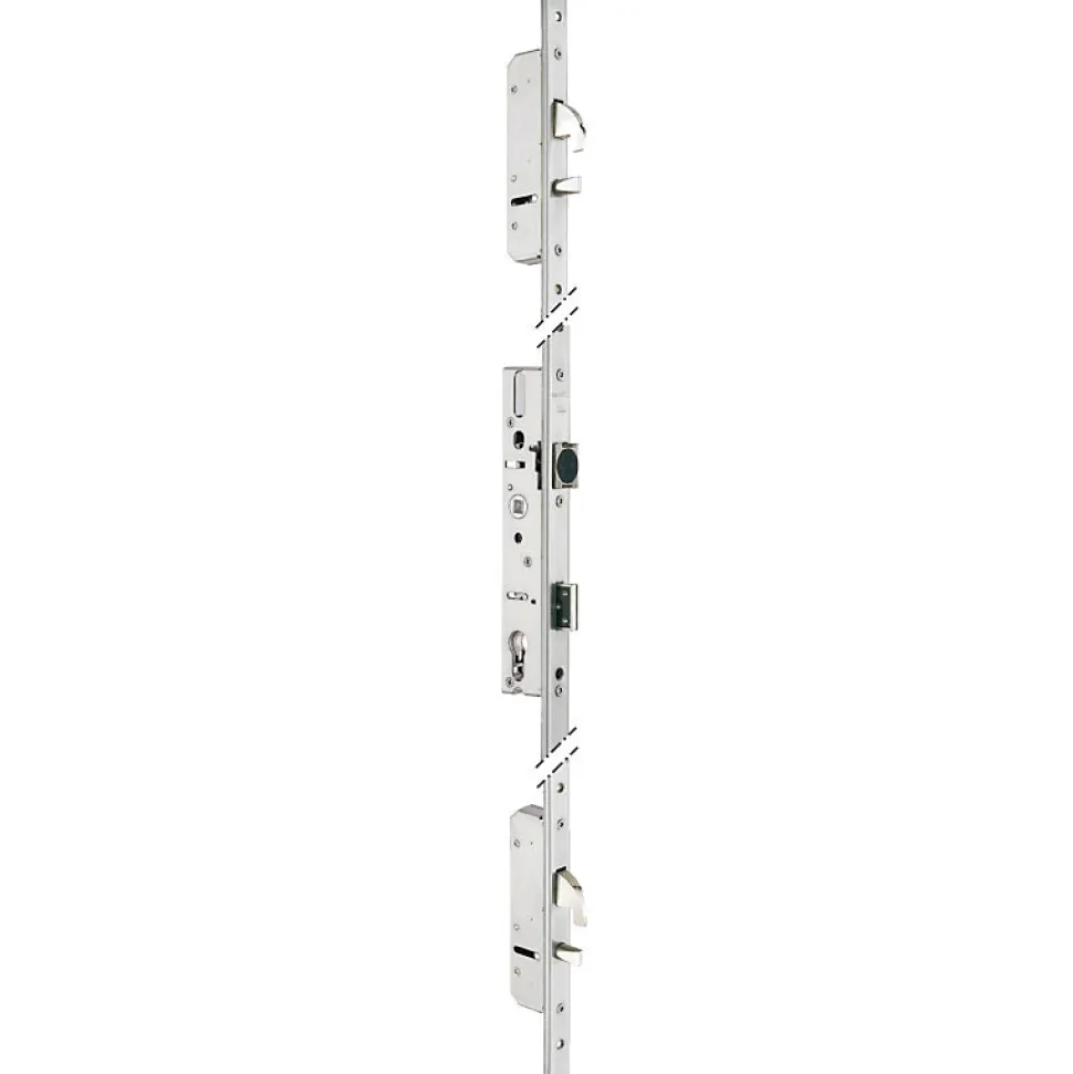 Serrure 3 points TF3 à pêne crochet et pêne dormant de coffre 45mm têtières en U 24x6mm - STREMLER - 6470.45.0B