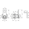 Serrure batteuse filetée et clipsable pour boîte aux lettres, épaisseur maxi 23mm - THIRARD