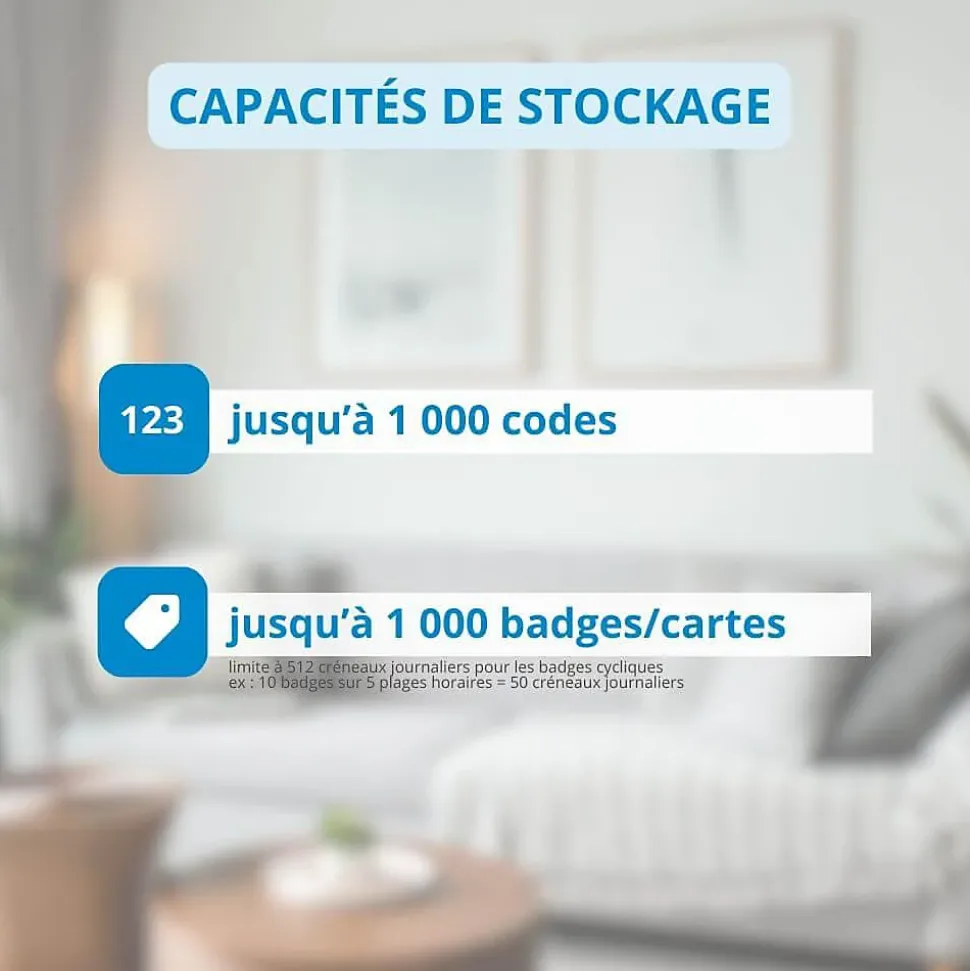 Serrure connectée locky-1 à code, badge et bluetooth