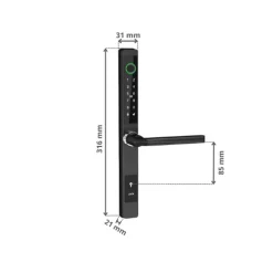 Serrure connectée locky-11 biométrique, code, badge et bluetooth - ultra fine