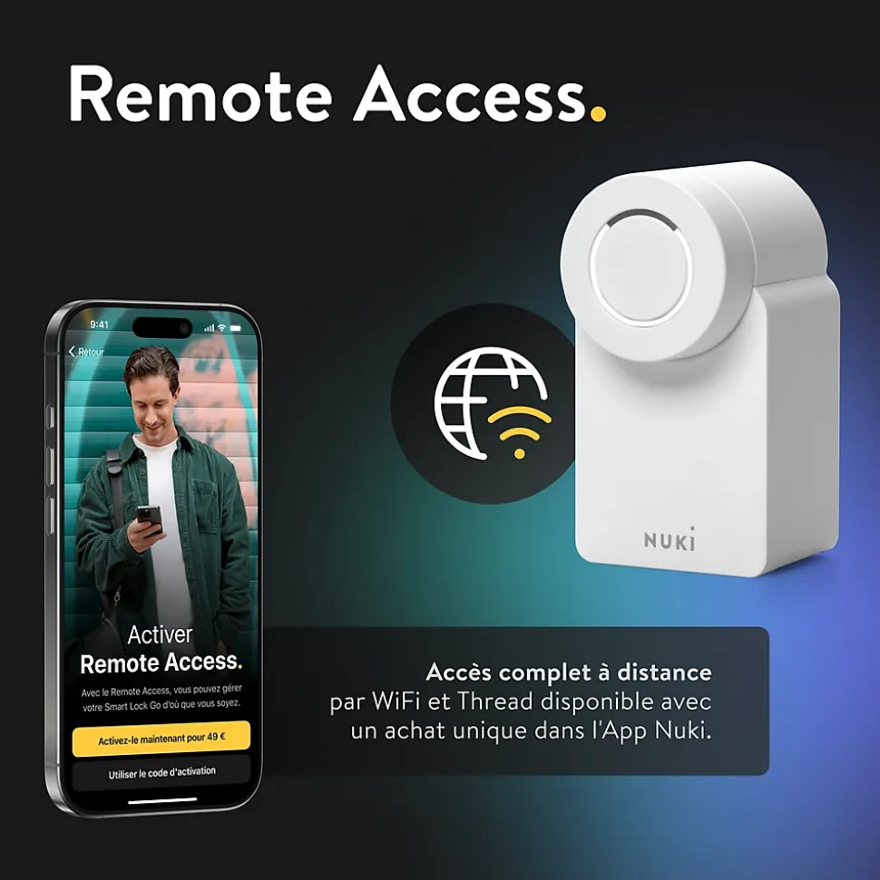 Serrure connectée Nuki Smart Lock Go blanche