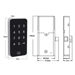 Serrure connectée pour casier et meuble locky-12 (compatible locky smart lock ou tthotel)
