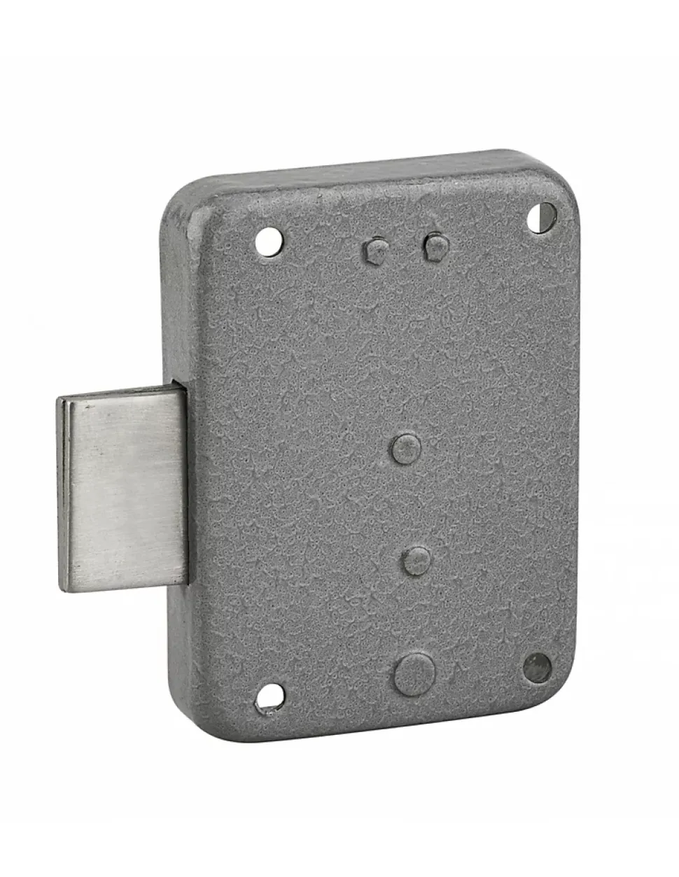 Serrure de meuble Paris pour porte d'ameublement, gauche, axe 30mm, 55x70mm, gris, 1 clé - THIRARD