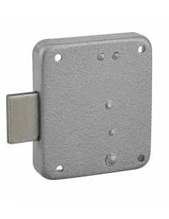 Serrure de meuble Paris pour porte d'ameublement, gauche, axe 40mm, 65x70mm, gris, 1 clé - THIRARD