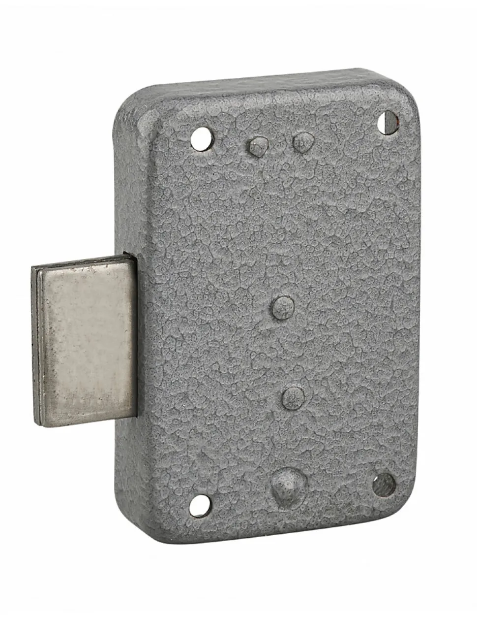 Serrure de meuble Paris pour porte d'ameublement, gauche, axe 25mm, 50x70mm, gris, 1 clé - THIRARD