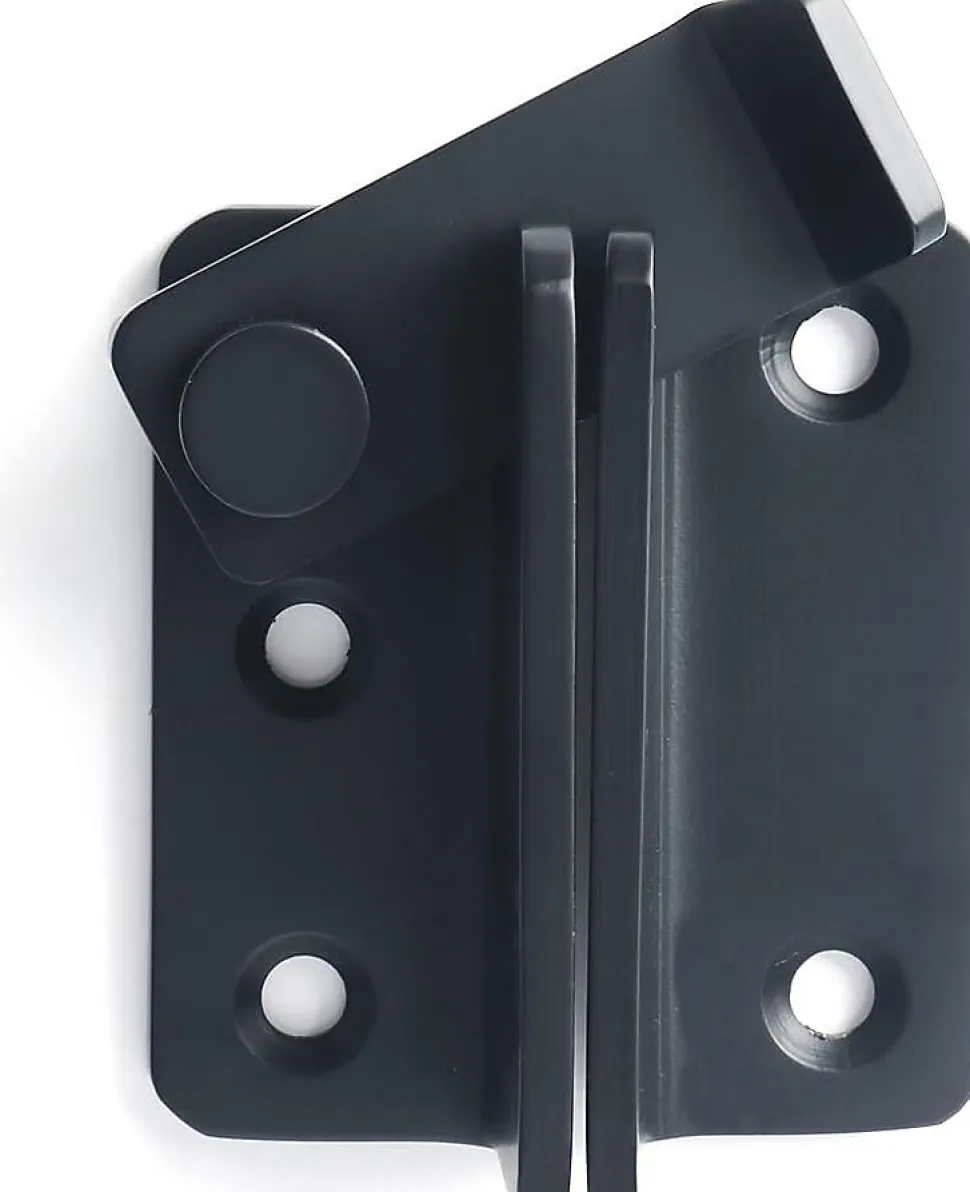 Serrure de porte coulissante, cadenas, loquet, serrure de porte, acier inoxydable, finition noir mat