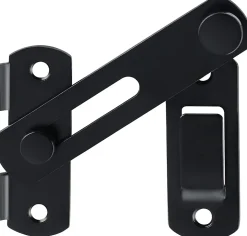 Serrure de porte coulissante, verrou de volet, verrou de porte avec vis, acier inoxydable, finition noir mat