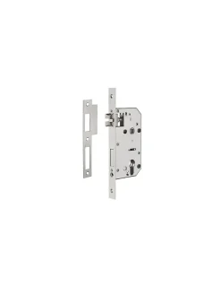 Serrure encast. Intelock trou cylindre pour poignées connectées, inox, axe50mm, entr'axes70mm, carré8 - INTELOCK