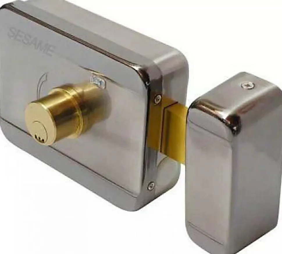 Serrure électrique motorisée 12v btc2 - double barrillet mecanique