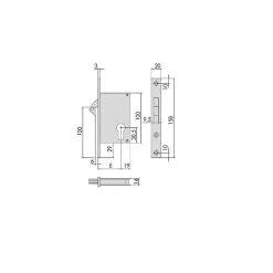 Serrure monopoint à larder profil étroit à crochet axe 40mm - CISA - CIS45110.40