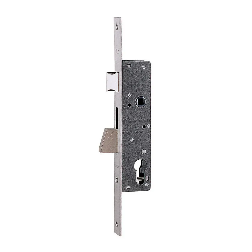 Serrure monopoint à larder profil étroit pêne dormant demi-tour ELECTA axe 25mm - ISEO - 781251B