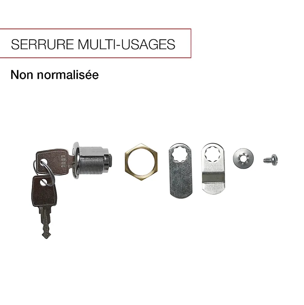 Serrure multi-usages en zamak avec écrou