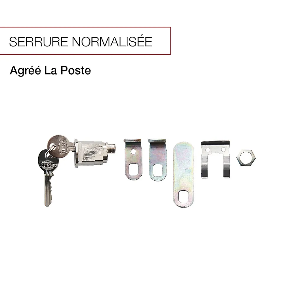 Serrure PTT normalisée boites aux lettres RENZ