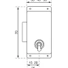 Serrure vitrines à pattes largeur 30mm zingué - VACHETTE - 11220000