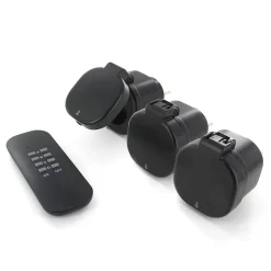 Set de 3 mini prises étanches IP44 + télécommande - Chacon