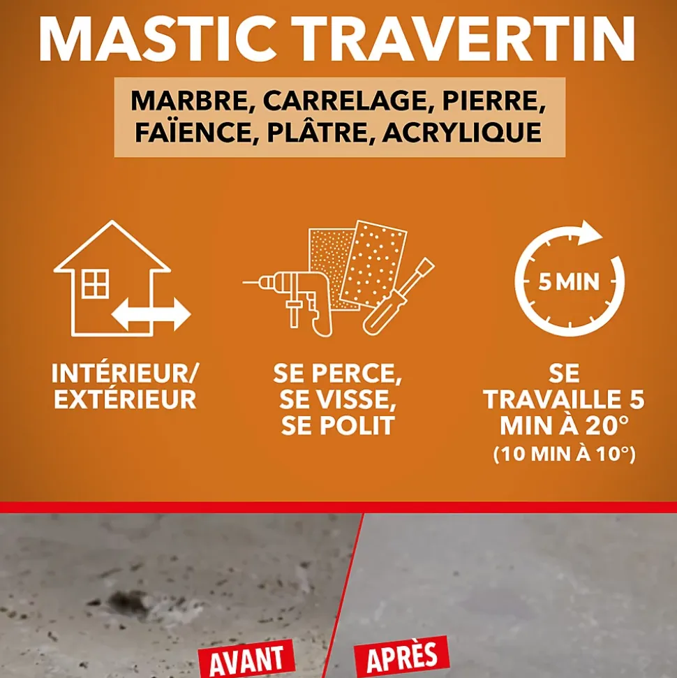 Sintopierre travertin, la boite de 170 ml