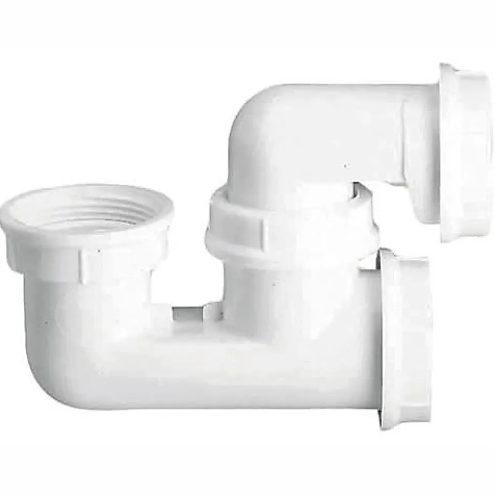 Siphon Baignoire Blanc - Marque - Modèle - Arrivée 40/49 - Sortie horizontale 40/49 - Joint américain