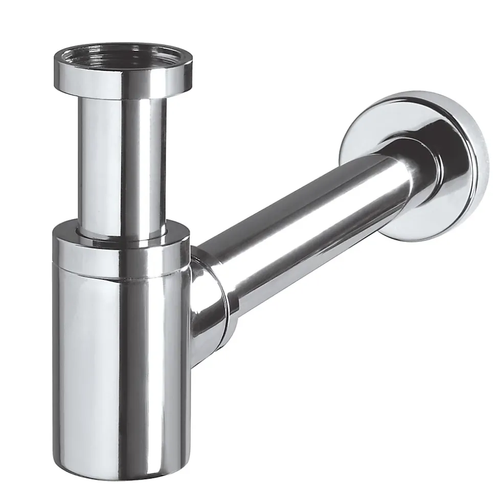 Siphon chromé 32mm avec tuyau Wirquin