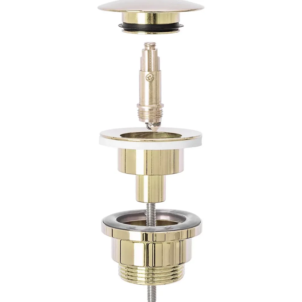 Siphon de lavabo + bonde Rea Gold