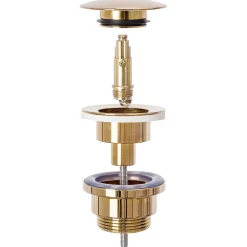 Siphon de lavabo + bonde Rea Rose Gold