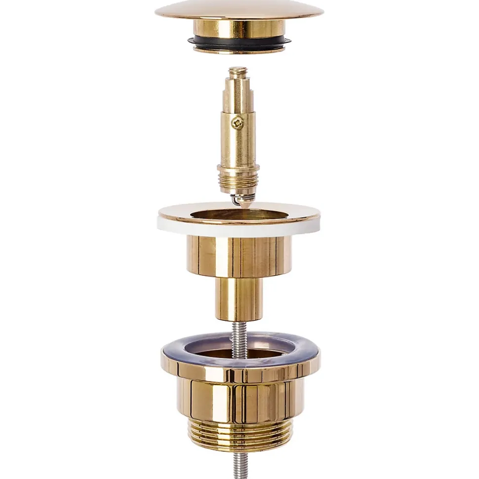 Siphon de lavabo + bonde Rea Rose Gold