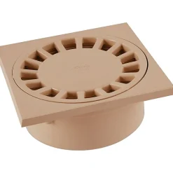Siphon de sol PVC sable - 150 x 150 mm - Nicoll