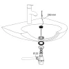 Siphon réglable blanc 32mm et bonde à bouchon Wirquin