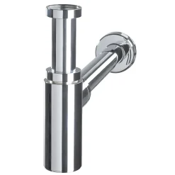Siphon réglable chromé 32mm avec tuyau Wirquin