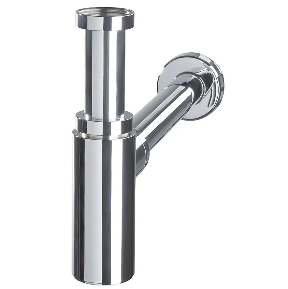 Siphon réglable chromé 32mm avec tuyau Wirquin