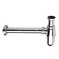 Siphon rond BOT avec finition chromée brillante en laiton Kibath
