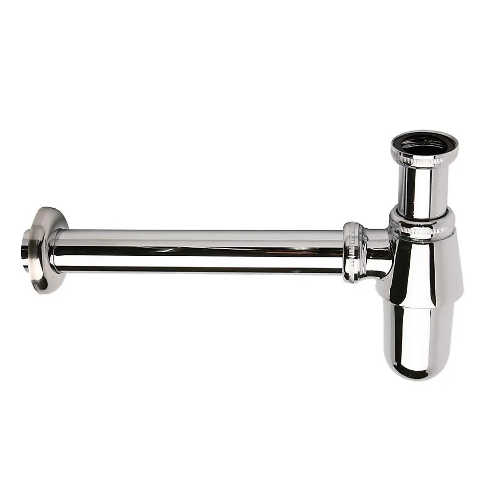Siphon rond BOT avec finition chromée brillante en laiton Kibath