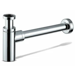 Siphon rond MIN avec finition chromée brillante en laiton Kibath
