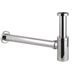 Siphon rond MIN avec finition chromée brillante en laiton Kibath