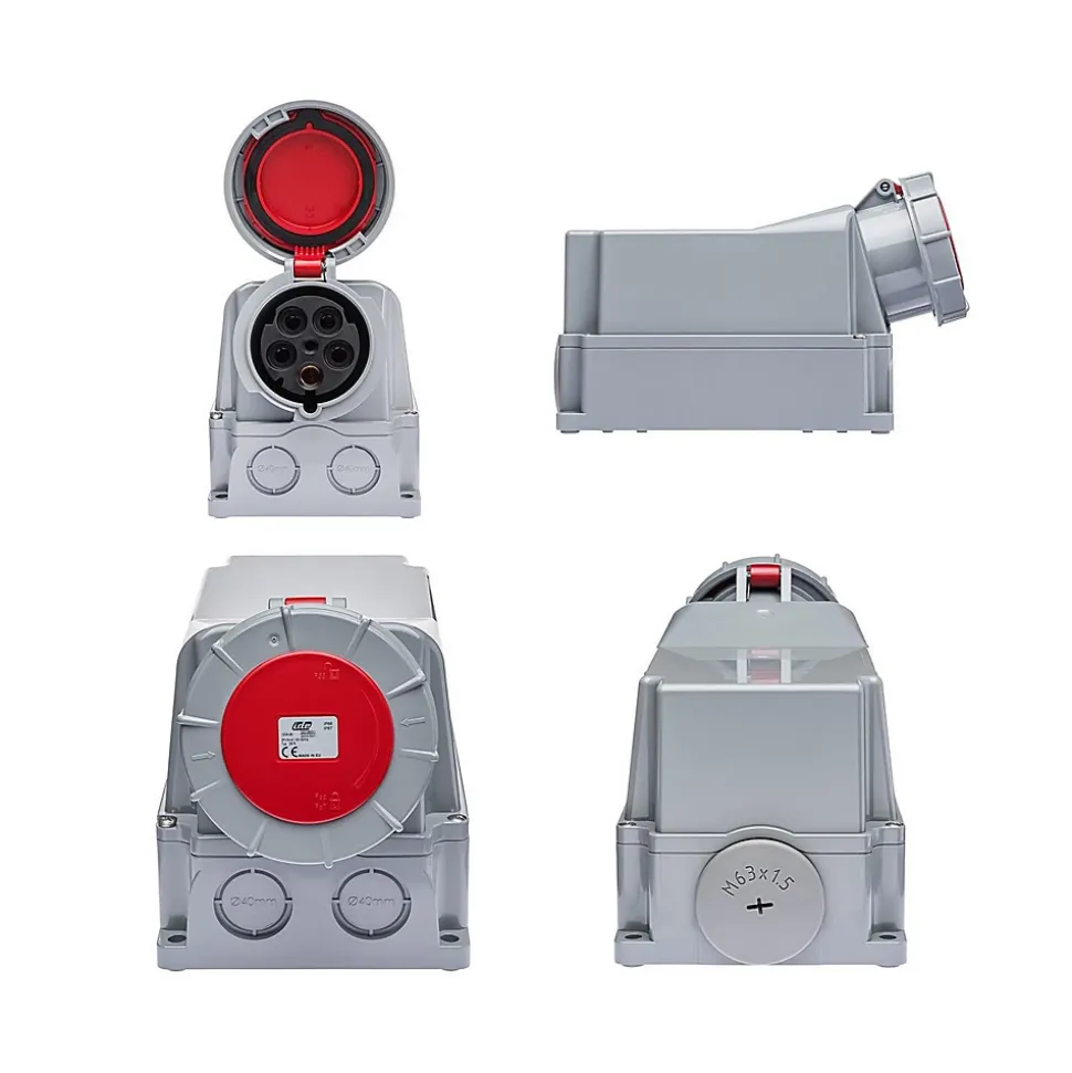 Socle De Prise Tétrapolaire 125a 3p+n+t - étanche Ip67 - Ide