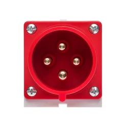 Socle Male Triphasé 32a 3p+t 380v - 4 Broches - étanche Ip44 - Ide