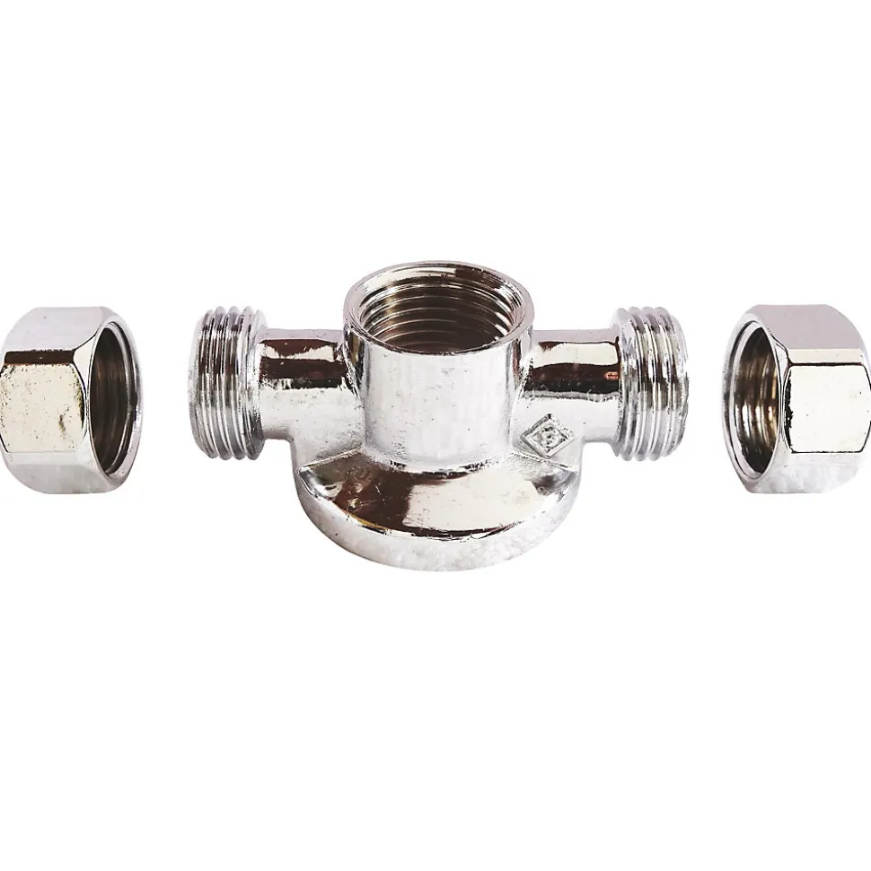 Somatherm For You - Applique murale double nue avec écrou pour collet battu diam 12 - F1/2