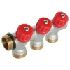 Somatherm For You - Collecteur de distribution 3 sorties, portée conique easy lock 3/4ek avec vannes