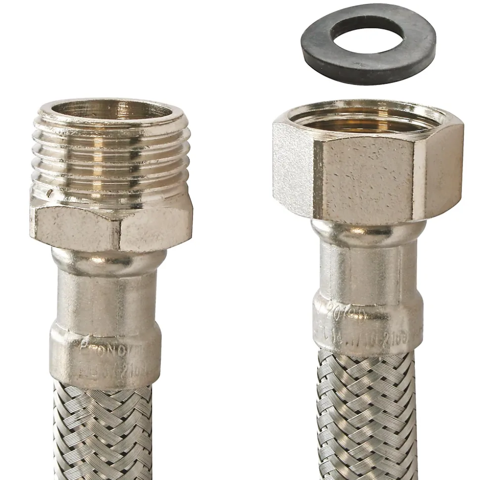 Somatherm For You - Flexible sanitaire - Raccord mâle 1/2 écrou tournant 1/2 - 300mm - DN10