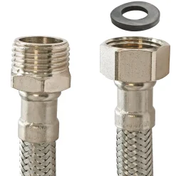 Somatherm For You - Flexible sanitaire - Raccord mâle 1/2 écrou tournant 1/2 - 1000mm - DN10