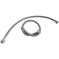 Somatherm For You - Lot de 2 flexibles sanitaires - Mâle 3/8 écrou tournant 3/8 - 300mm - DN8