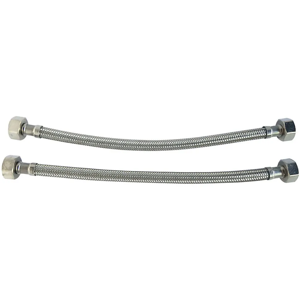 Somatherm For You - Lot de 2 flexibles sanitaires - Raccord 2 écrous tournants 1/2 - 500mm DN8