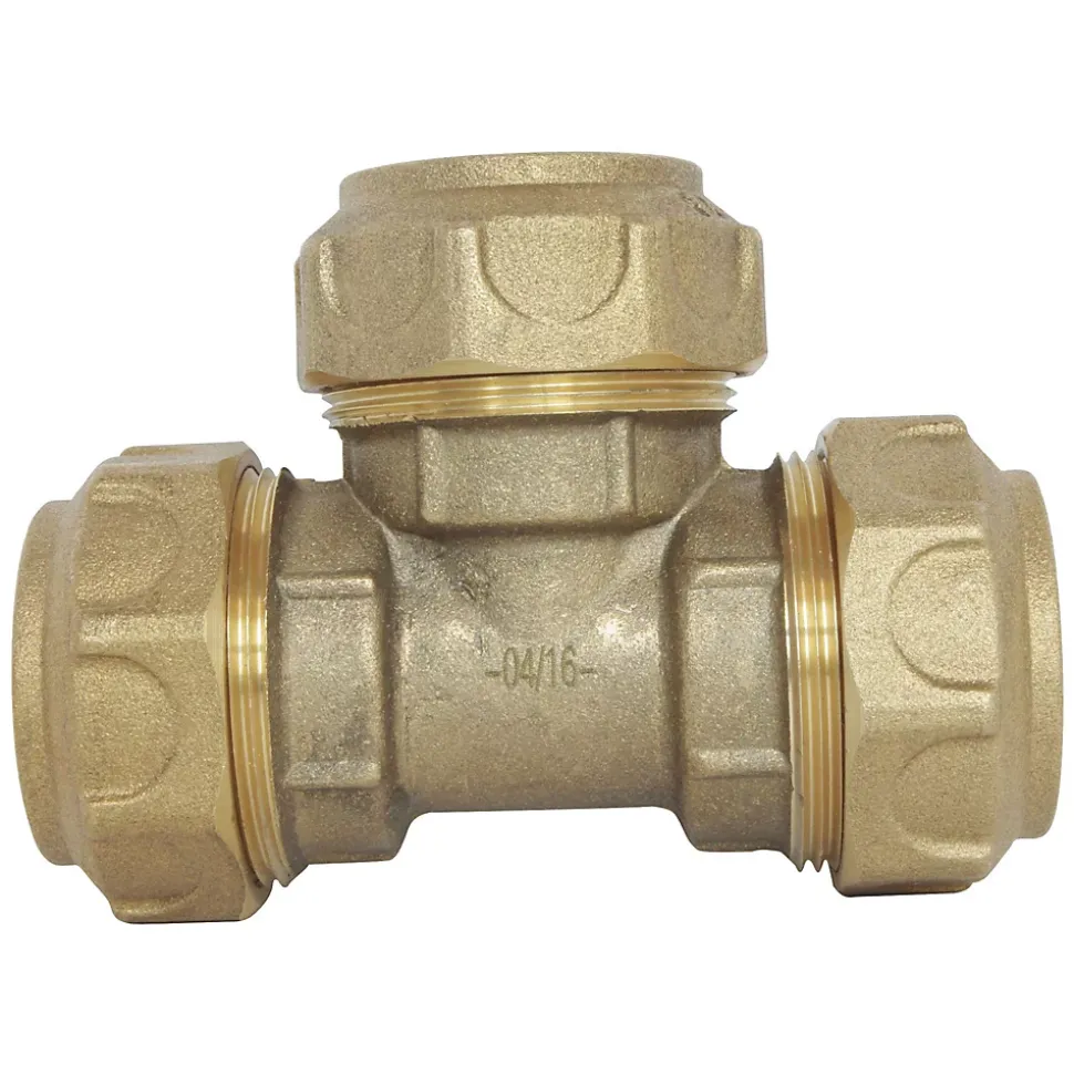 Somatherm For You - Raccord laiton Té égal Serrage Extérieur pour tube PE diam 20 mm