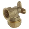 Somatherm For You - Raccord laiton coudé applique murale Serrage Extérieur pour tube PE diam 25 - F3/4