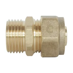 Somatherm For You - Raccord droit à visser pour tube PER diam 12 -Male 12/17 par lot de 5