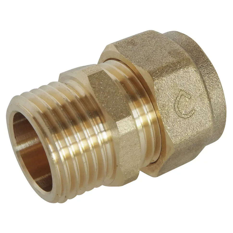 Somatherm For You - Raccord droit à visser pour tube PER diam 12 -Male 12/17 par lot de 5