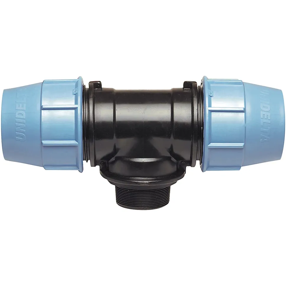 Somatherm For You - Raccord plastique Té Mâle 1 au centre pour tube PE diam 32 mm